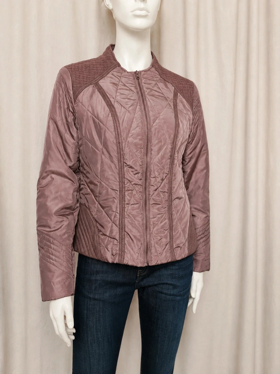 Veste femme Marynarka marron polyester T40 (convient T38) chic printemps